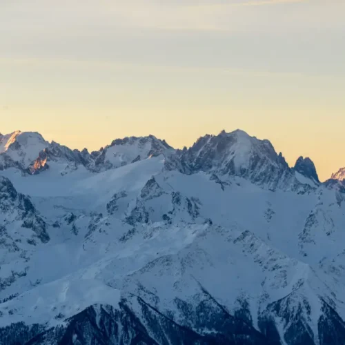 Panorama du massif du Mont Blanc