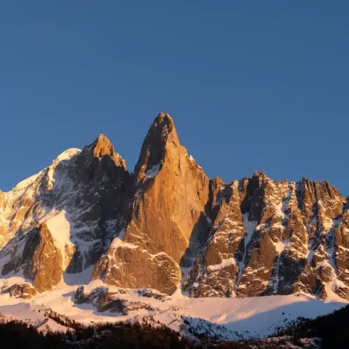 La verte et l'aiguille du dru face ouest